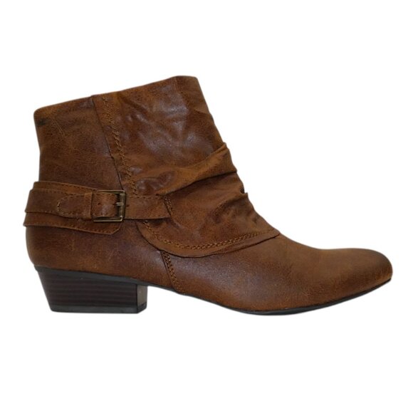 Kim Rogers Brown Ankle Boots 8.5 Steampunk Ren Faire Librarian Fall - Picture 1 of 12